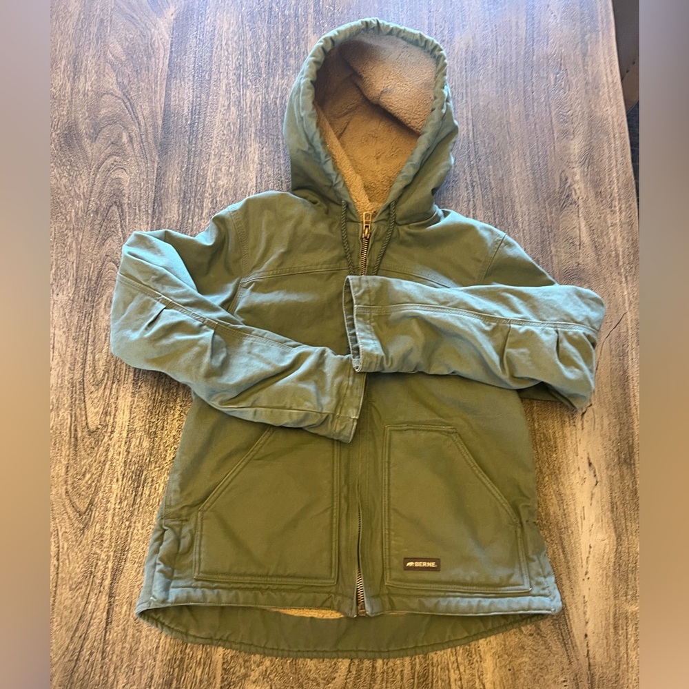 Berne Women's Sherpa-Lined Duck Hooded Jacket Medium
